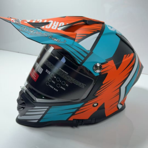 Шлем мото МОТАРД IBK MATT BLACK ORANGE XL  CR800