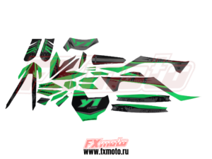 Наклейки черно-зеленые Y1