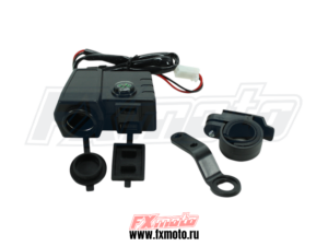 Зарядка USB+ПРИКУРИВАТЕЛЬ+ВОЛЬТМЕТР