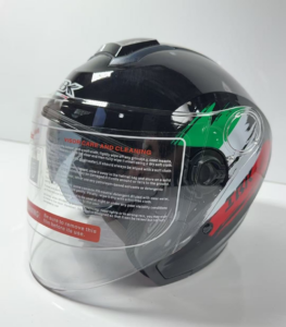 ШЛЕМ Shiny black green white red K705