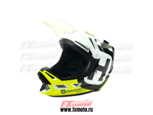 Шлем кроссовый BLACK WHITE YELLOW HUSQVARNA "M"  AIRCRAFT